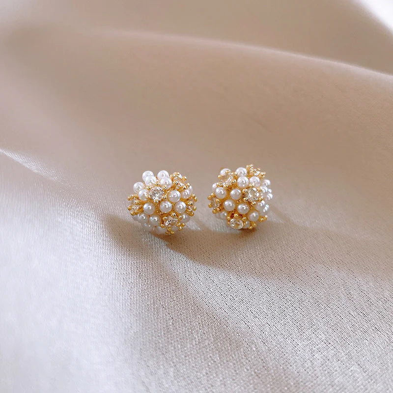 Mira Drop Pearl Statement Earrings