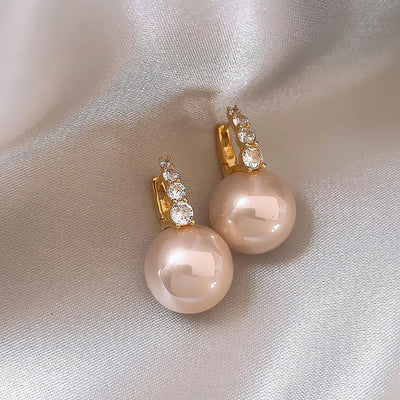 Mira Drop Pearl Statement Earrings