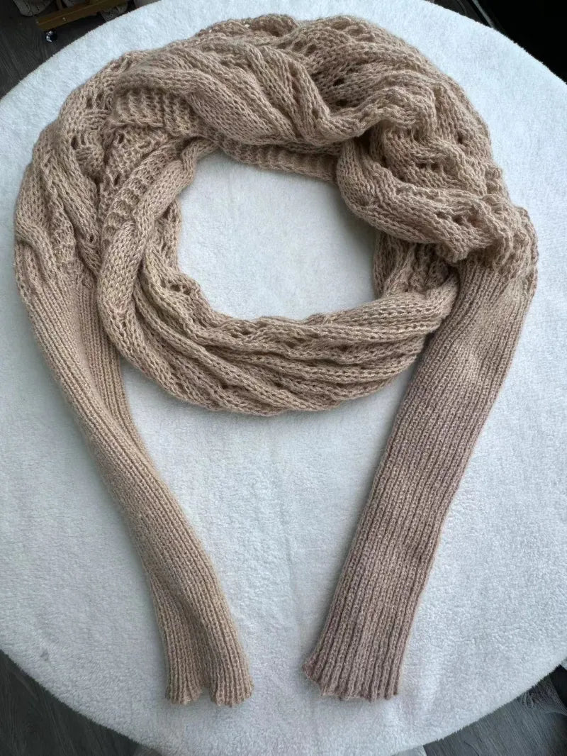 Cozy Knit Sleeve Shawl