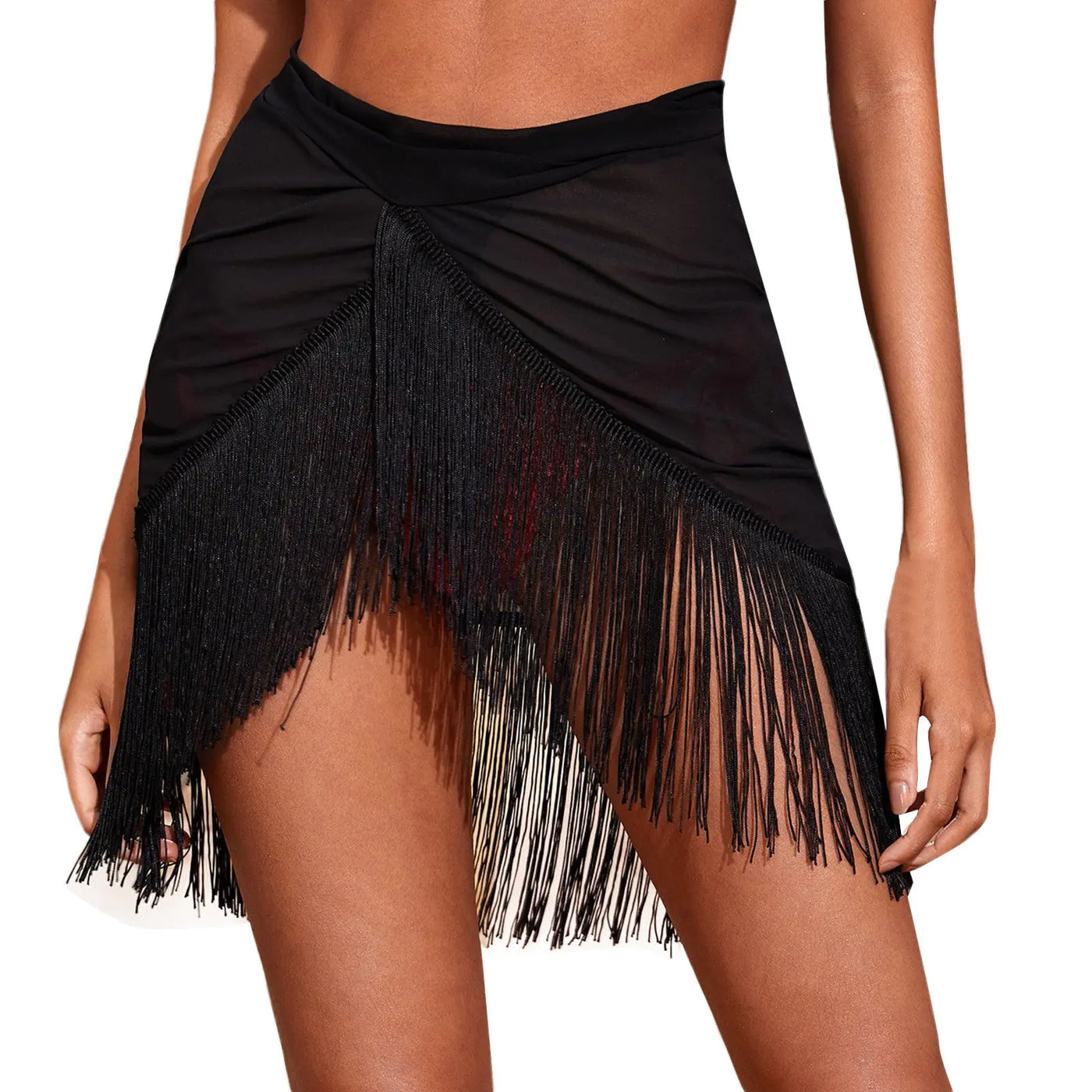 Lana Fringe Mesh Skirt