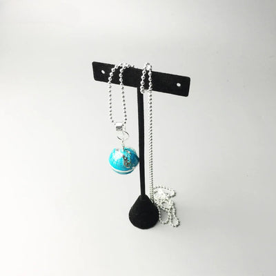 Luna Earth Globe Pendant Necklace