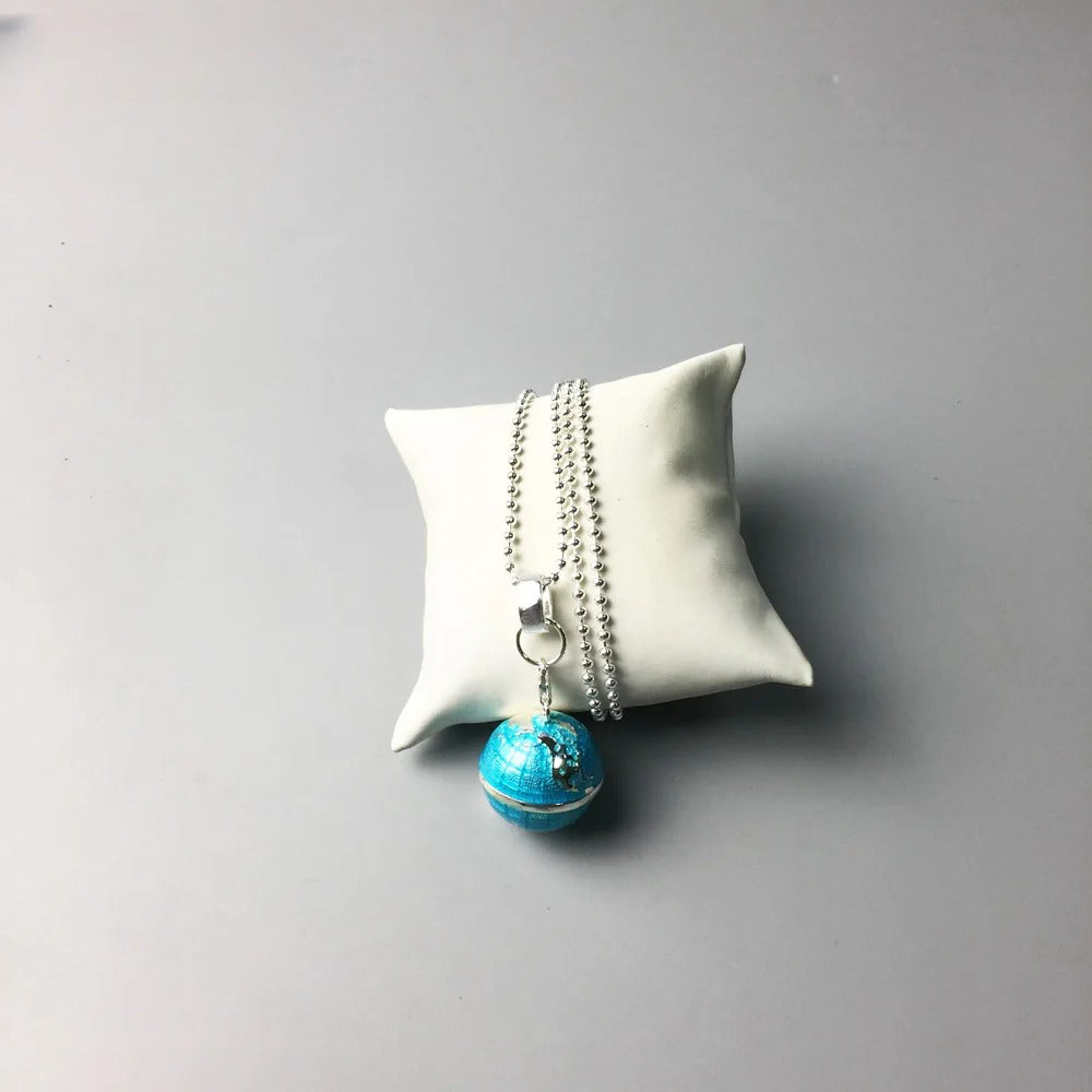 Luna Earth Globe Pendant Necklace